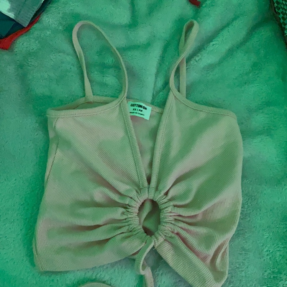 Pink crop top from cotton on